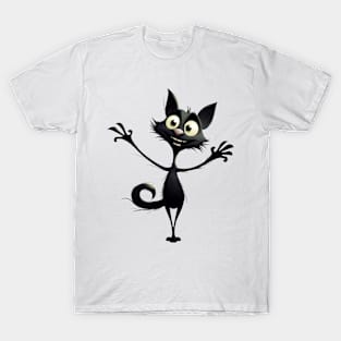 Skinny little cat saying hello T-Shirt